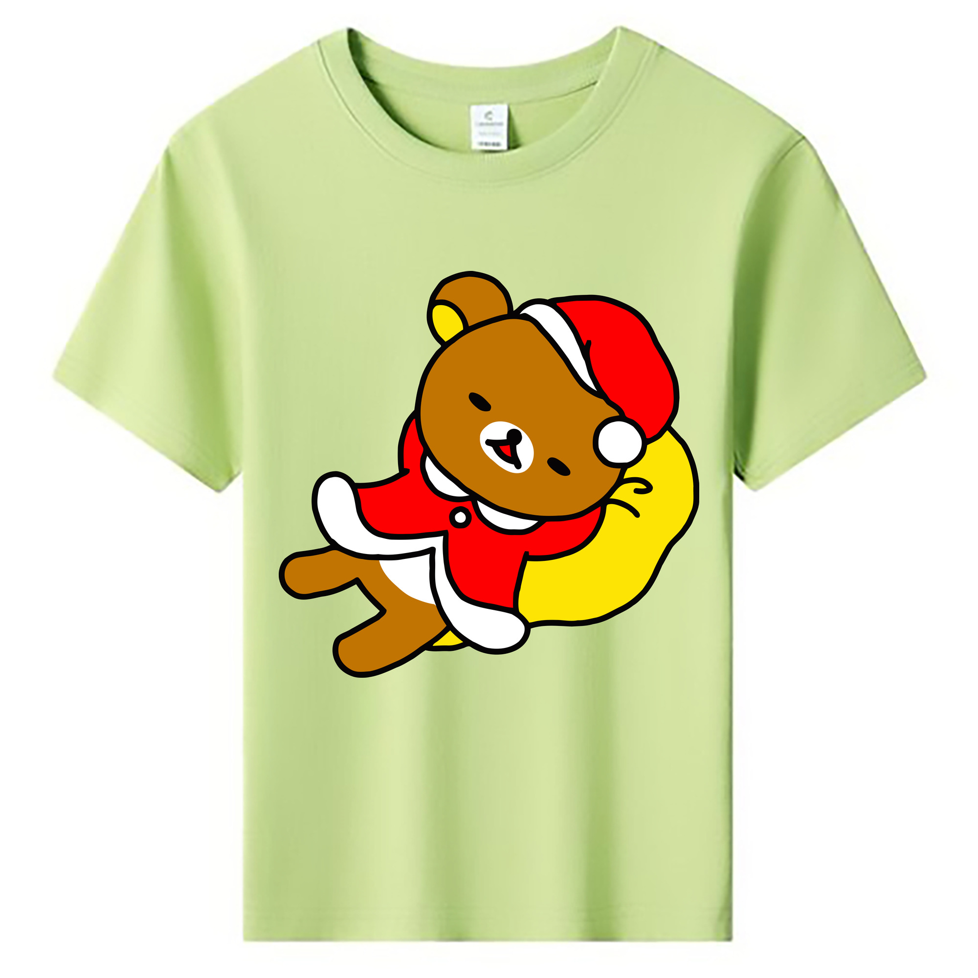 （画像用） リラックマ リラックマ キイロイトリ Rilakkuma Korilakkuma Kiiroitori 綿100％キッズTシャツ（フロントプリント）
